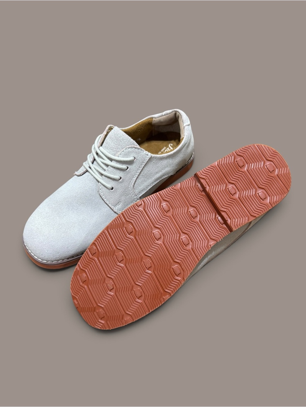 Florsheim Boys Light Beige Suede Lace Up Oxford Dress Shoes Size 3M - Picture 2 of 4